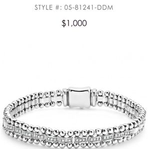 Lagos caviar spark diamond bracelet